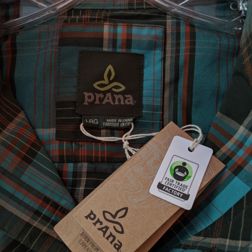 NWT- Prana- Mens long sleeve dress shirt